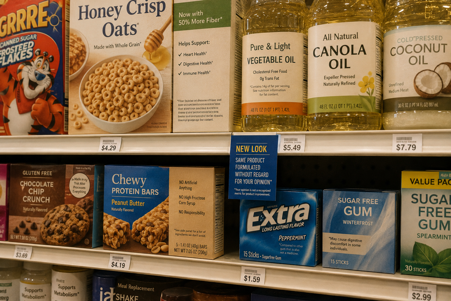 Grocery store shelf